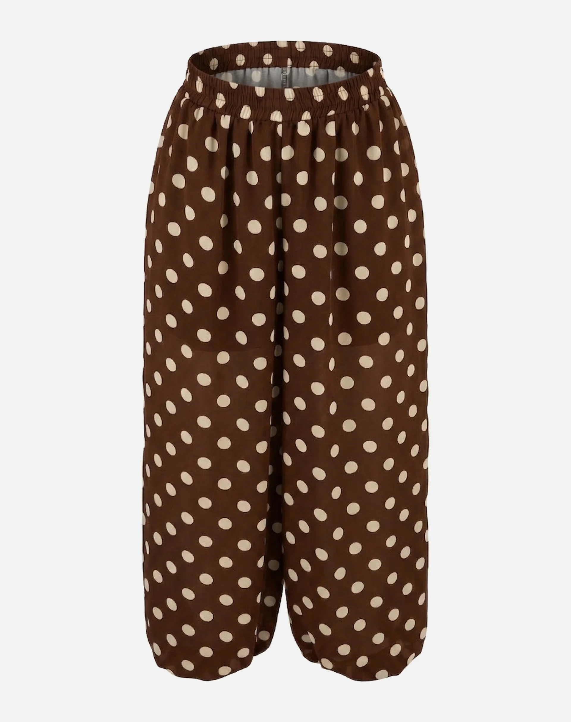 Calça Aladim de Chiffon - Marrom - Image 7