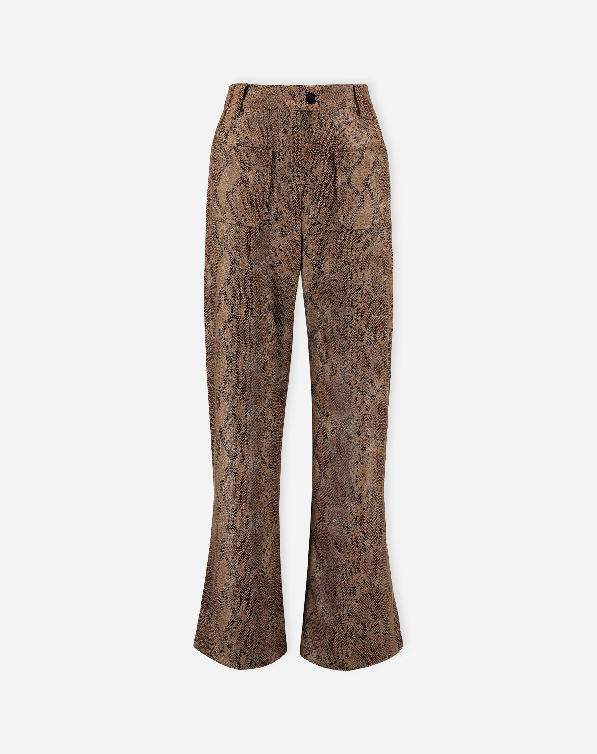 CALÇA RETA COBRA PU - CARAMELO - Image 7