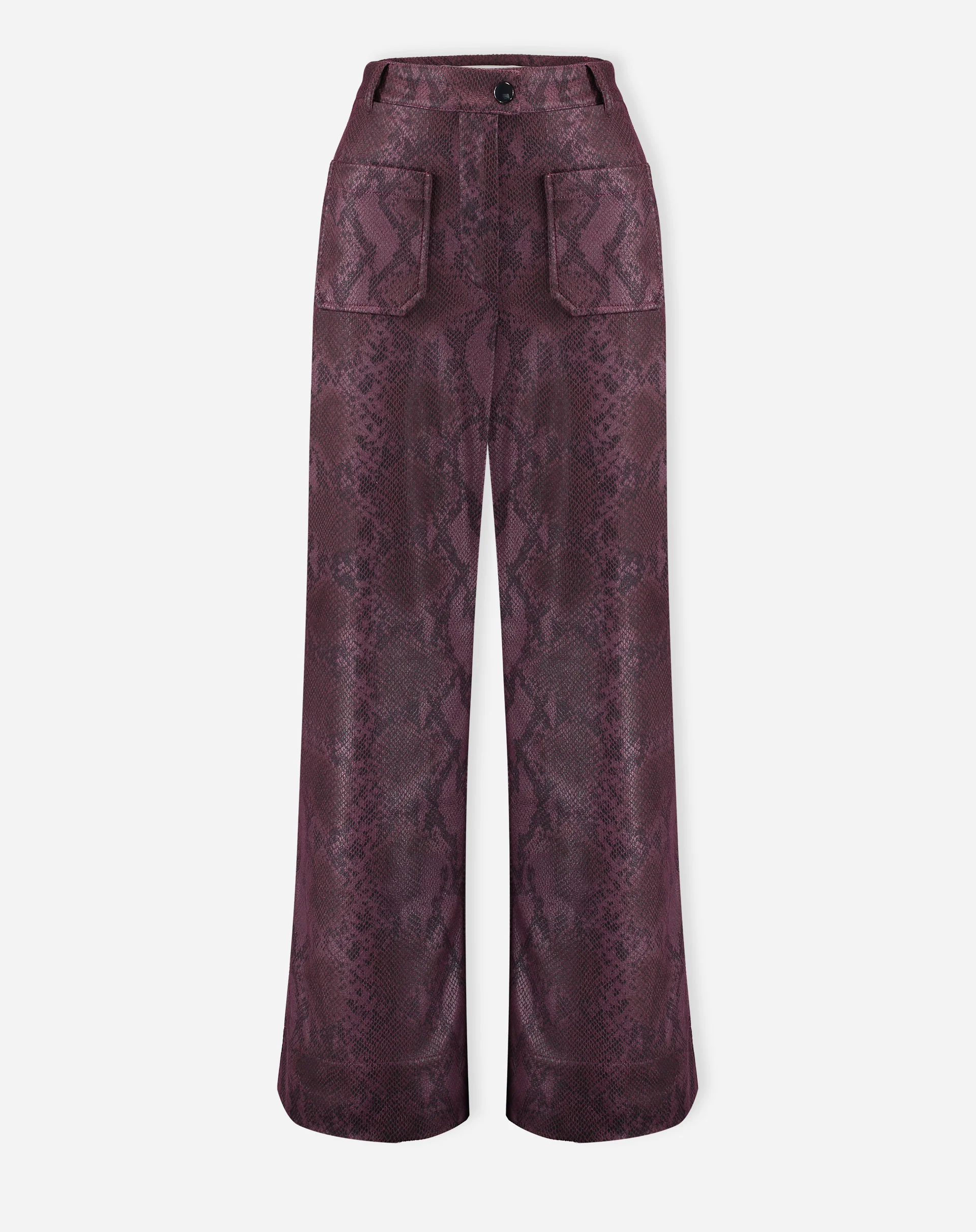 Calça Reta Cobra Pu - Vinho - Image 6