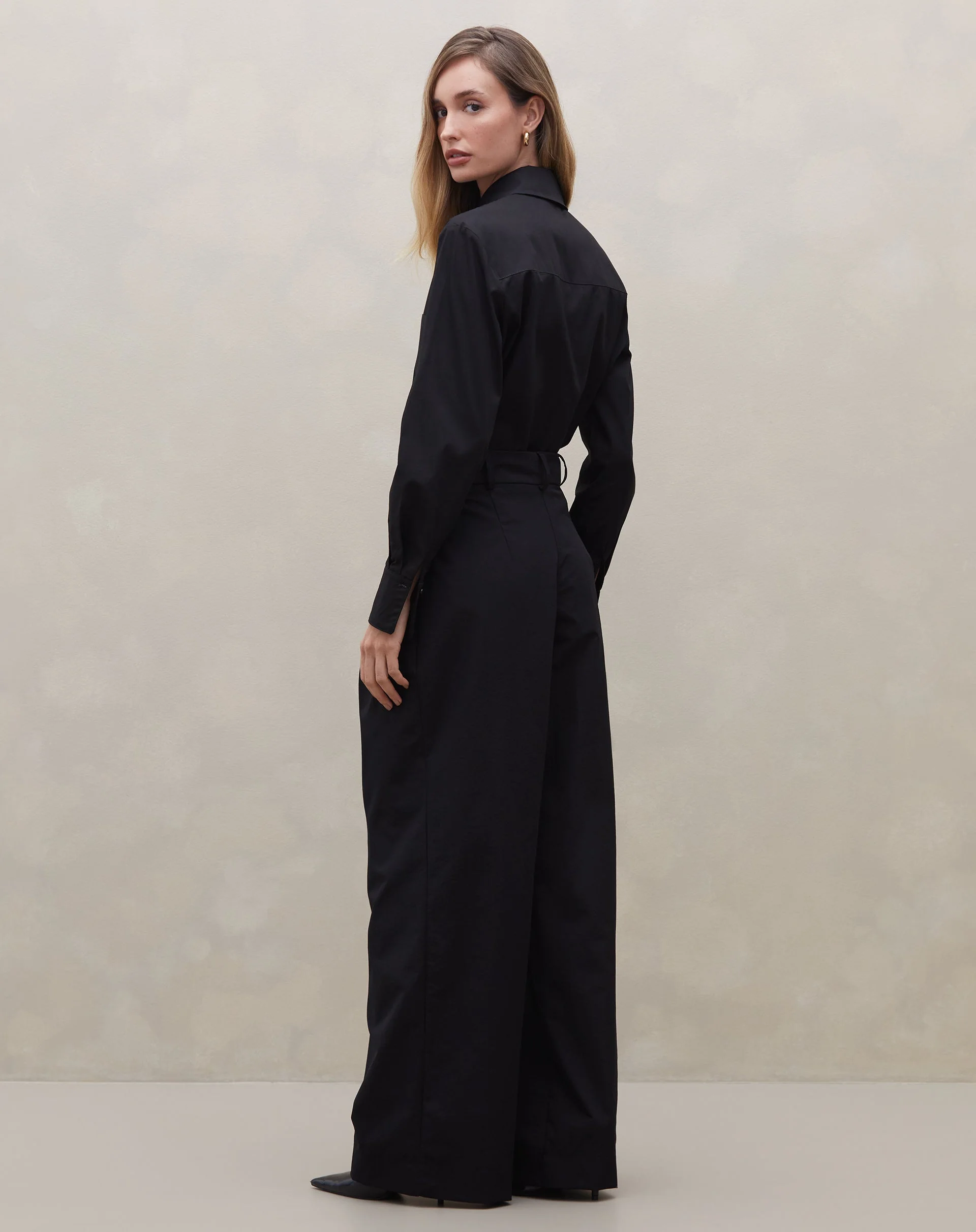 Calça Wide com Pregas Alfaiataria - Preto - Image 11