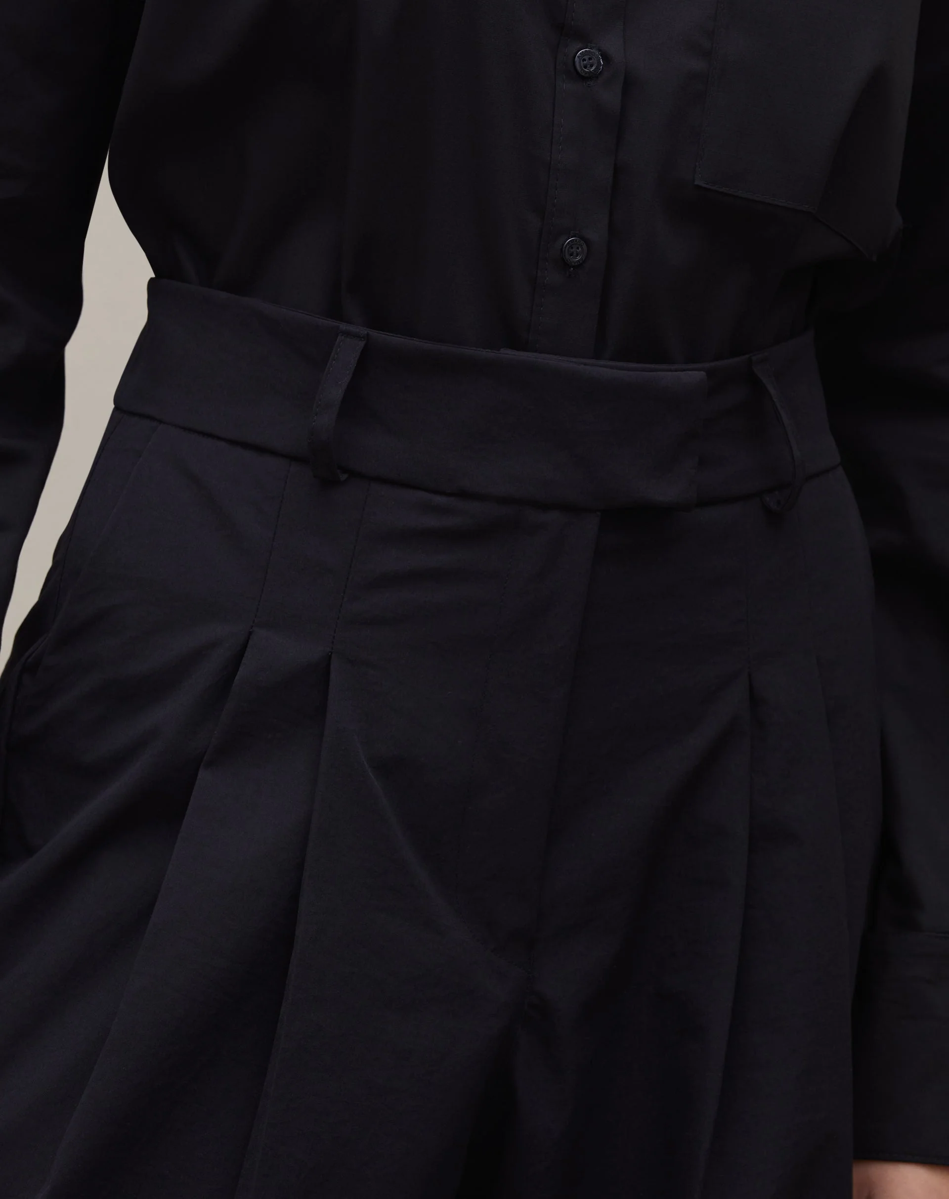 Calça Wide com Pregas Alfaiataria - Preto - Image 12
