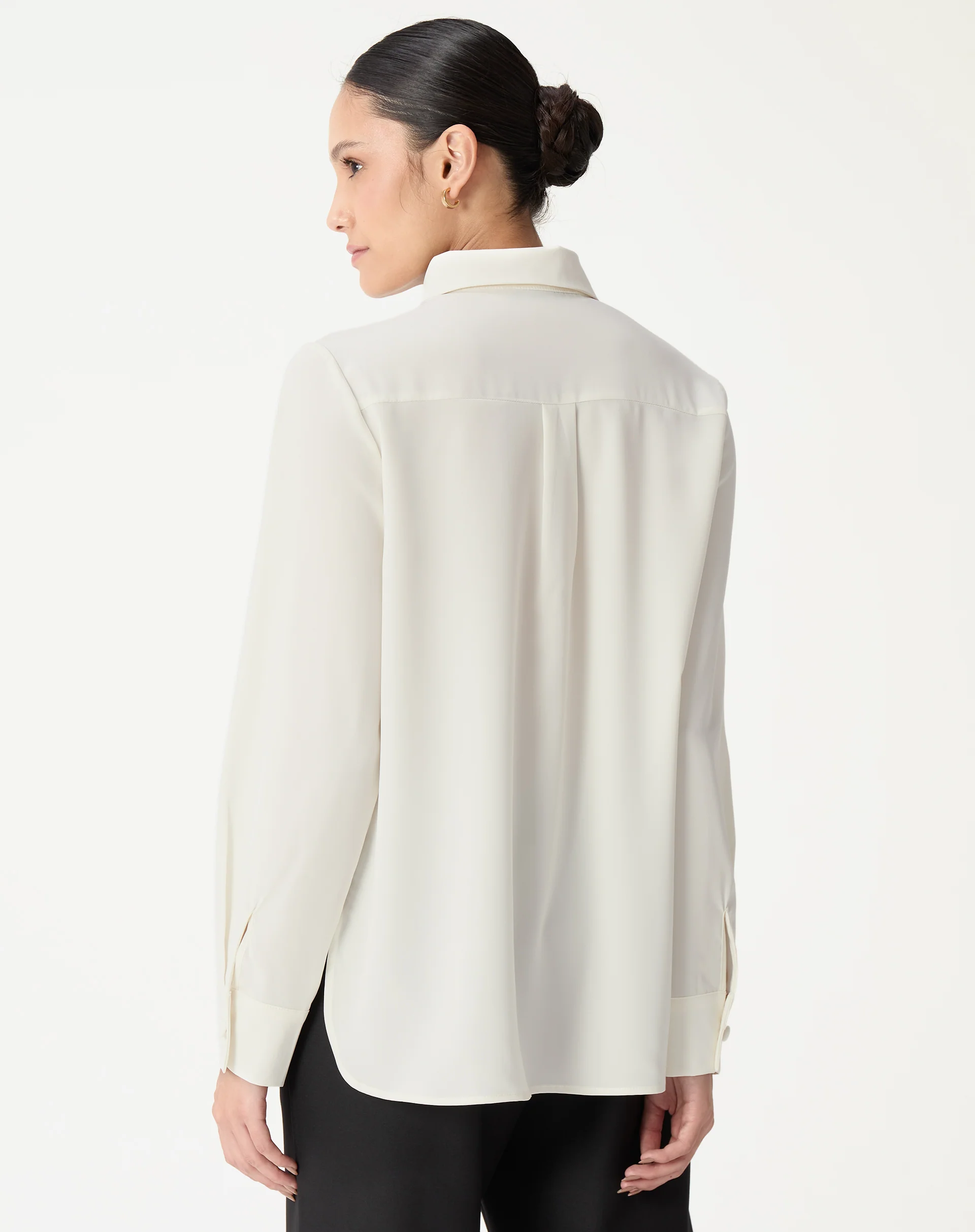 CAMISA ALONGADA COM FENDA - OFF-WHITE - Image 4