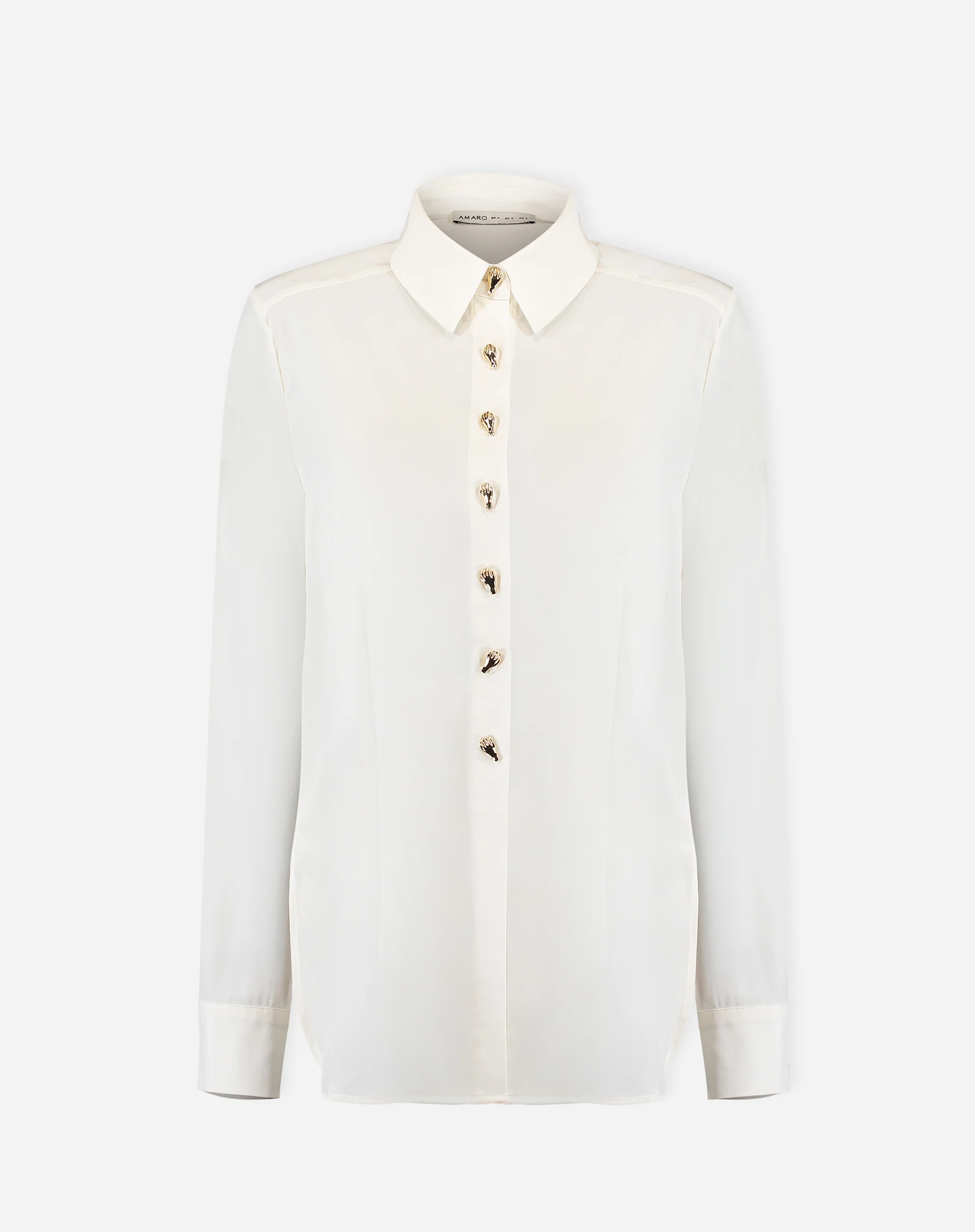 CAMISA ALONGADA COM FENDA - OFF-WHITE - Image 6