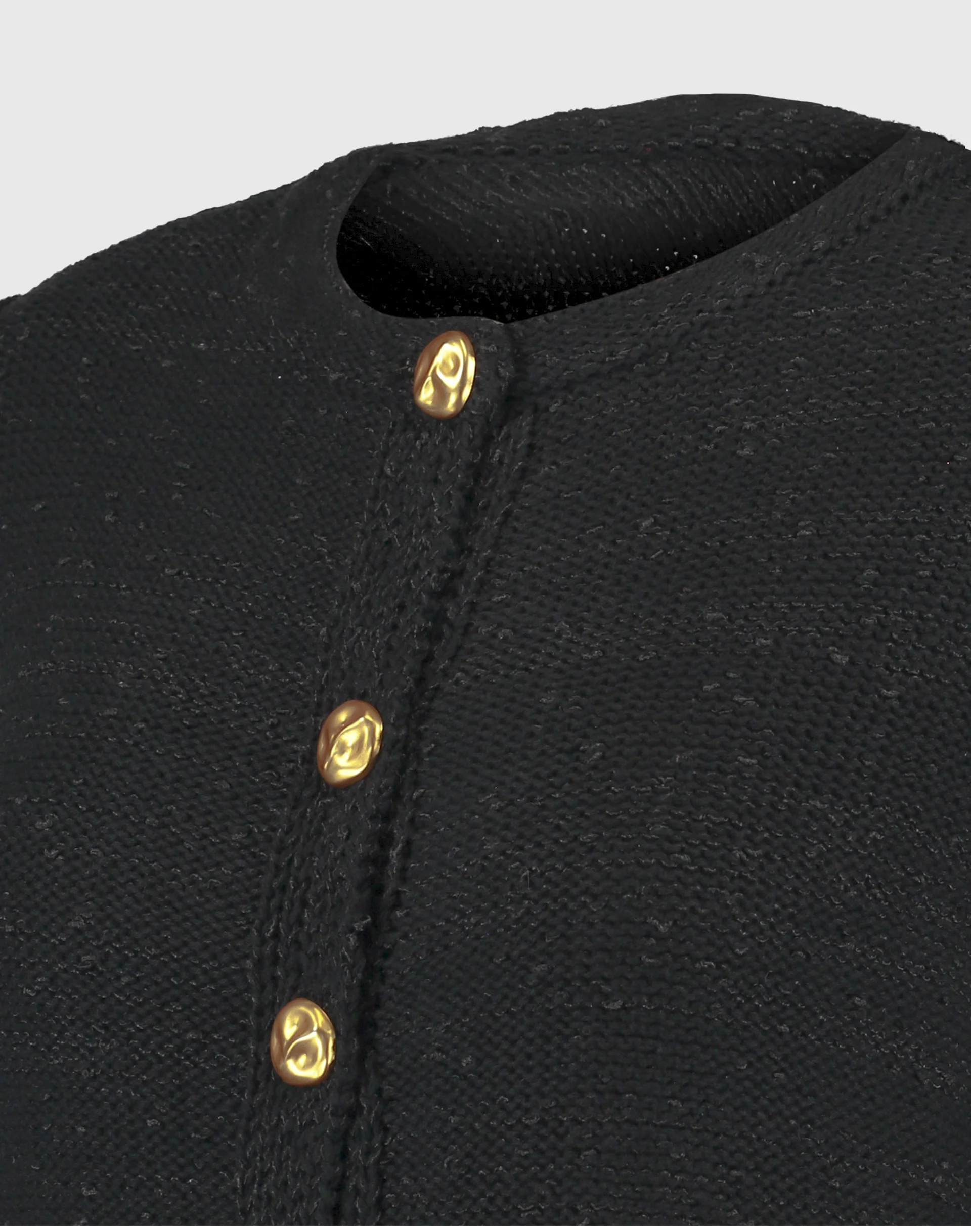 Cardigan Tricot Com Botões - Preto - Image 7