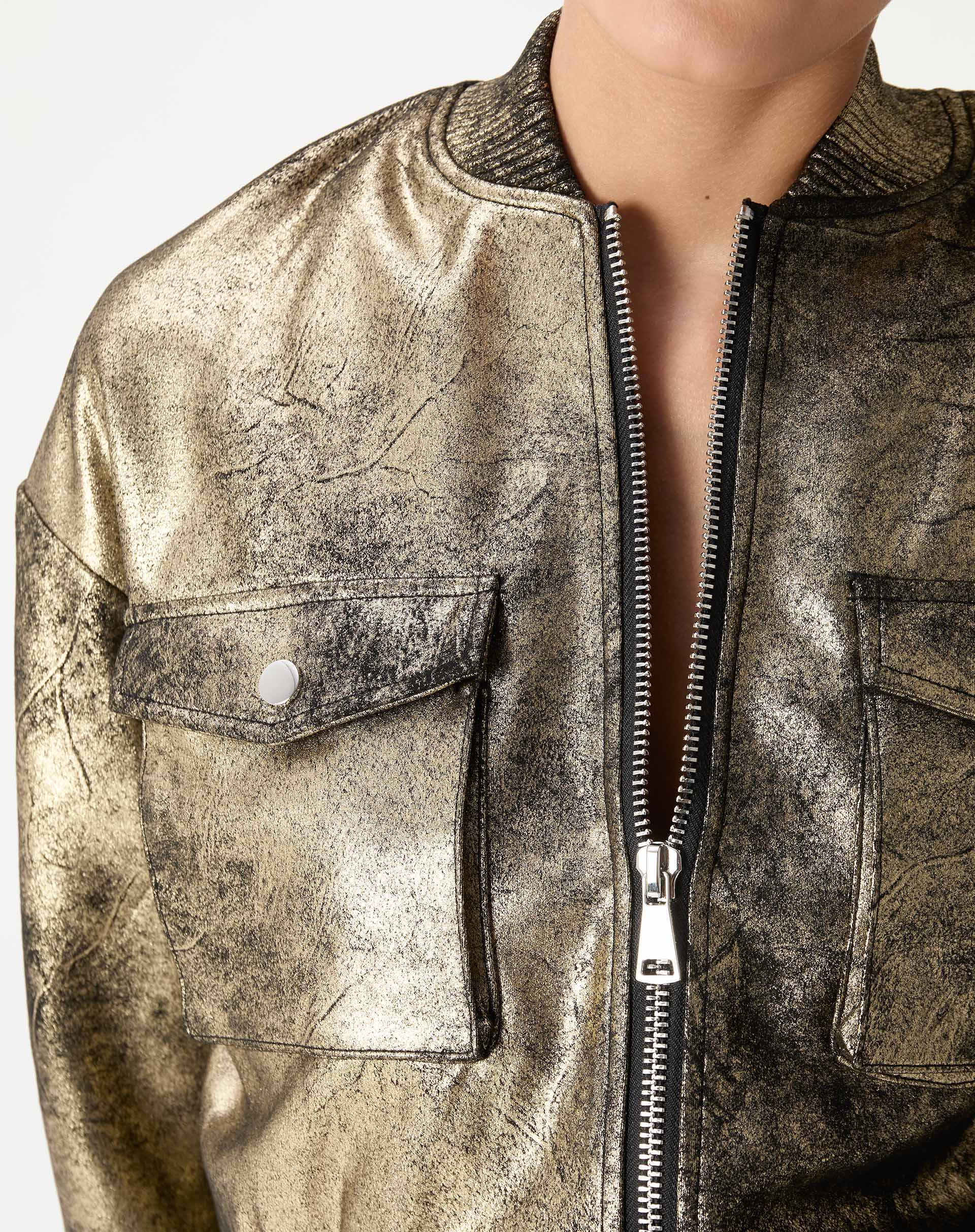 Jaqueta Bomber Metalizada - Dourado - Image 3