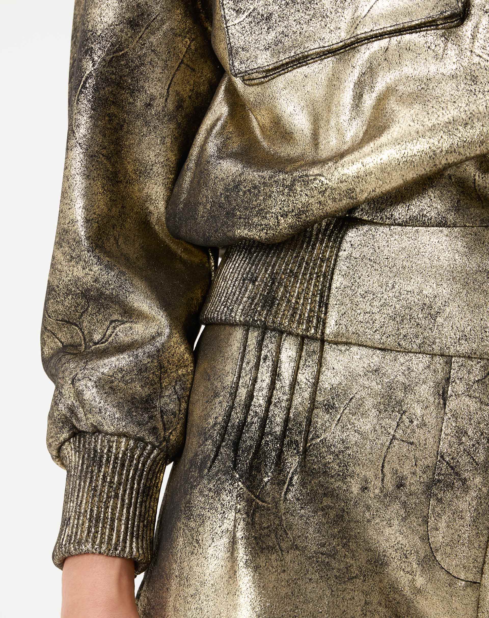 Jaqueta Bomber Metalizada - Dourado - Image 6