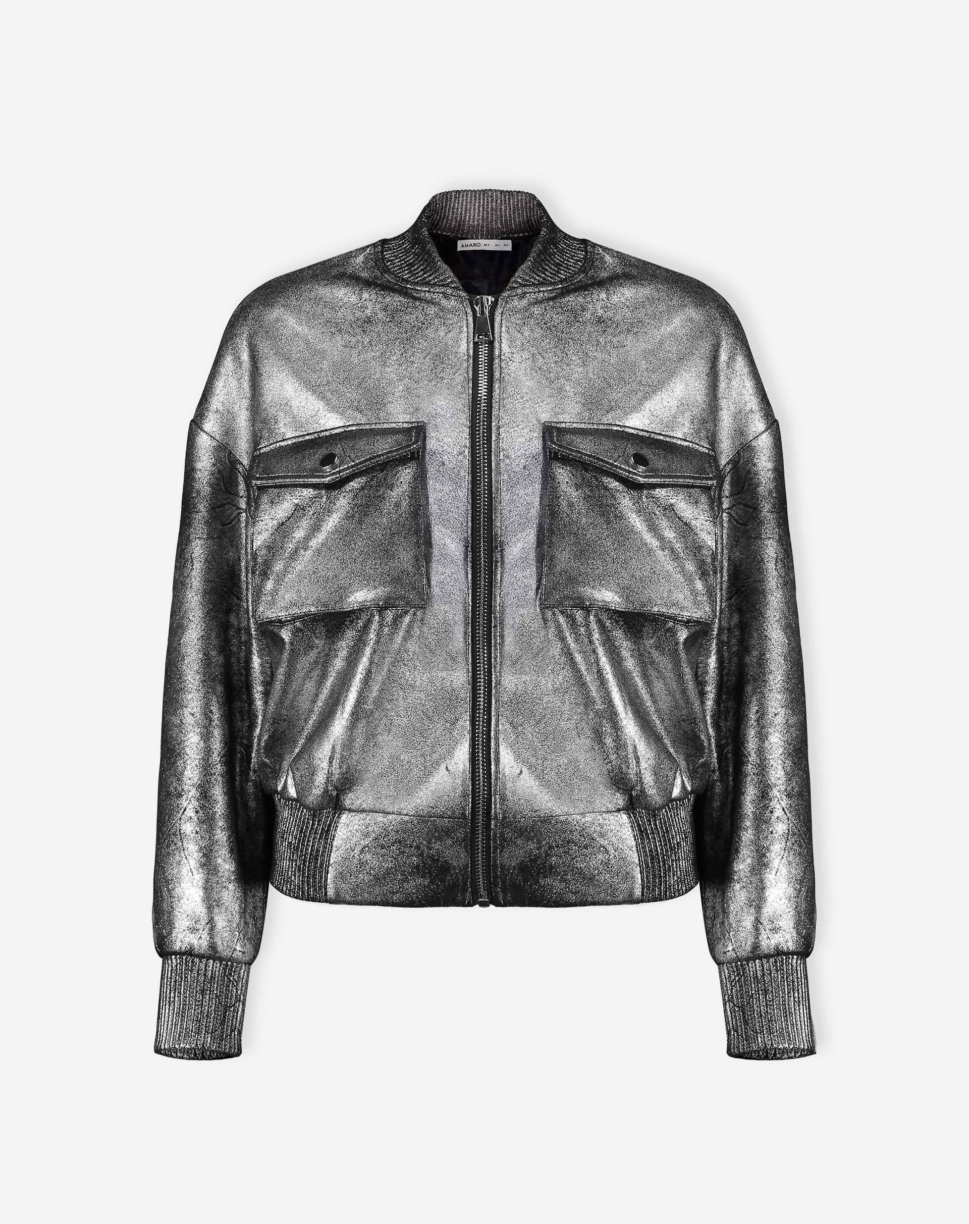 Jaqueta Bomber Metalizada - Prata - Image 6