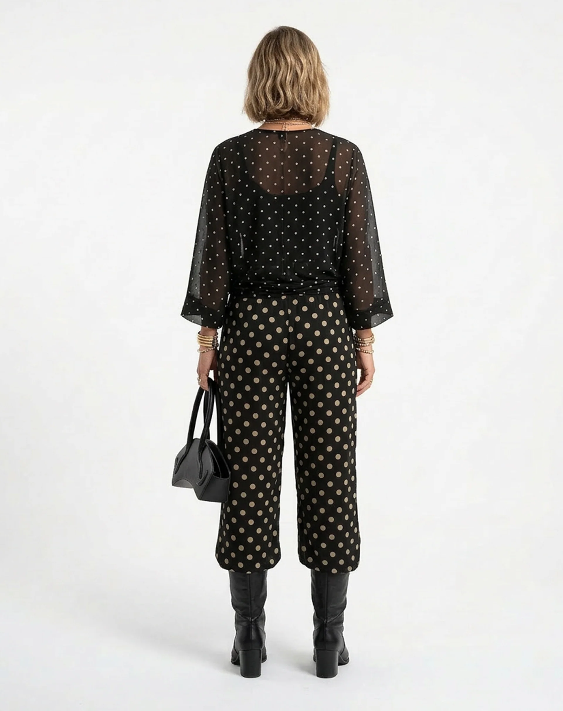 Kimono com Amarração de Chiffon - Preto - Image 6