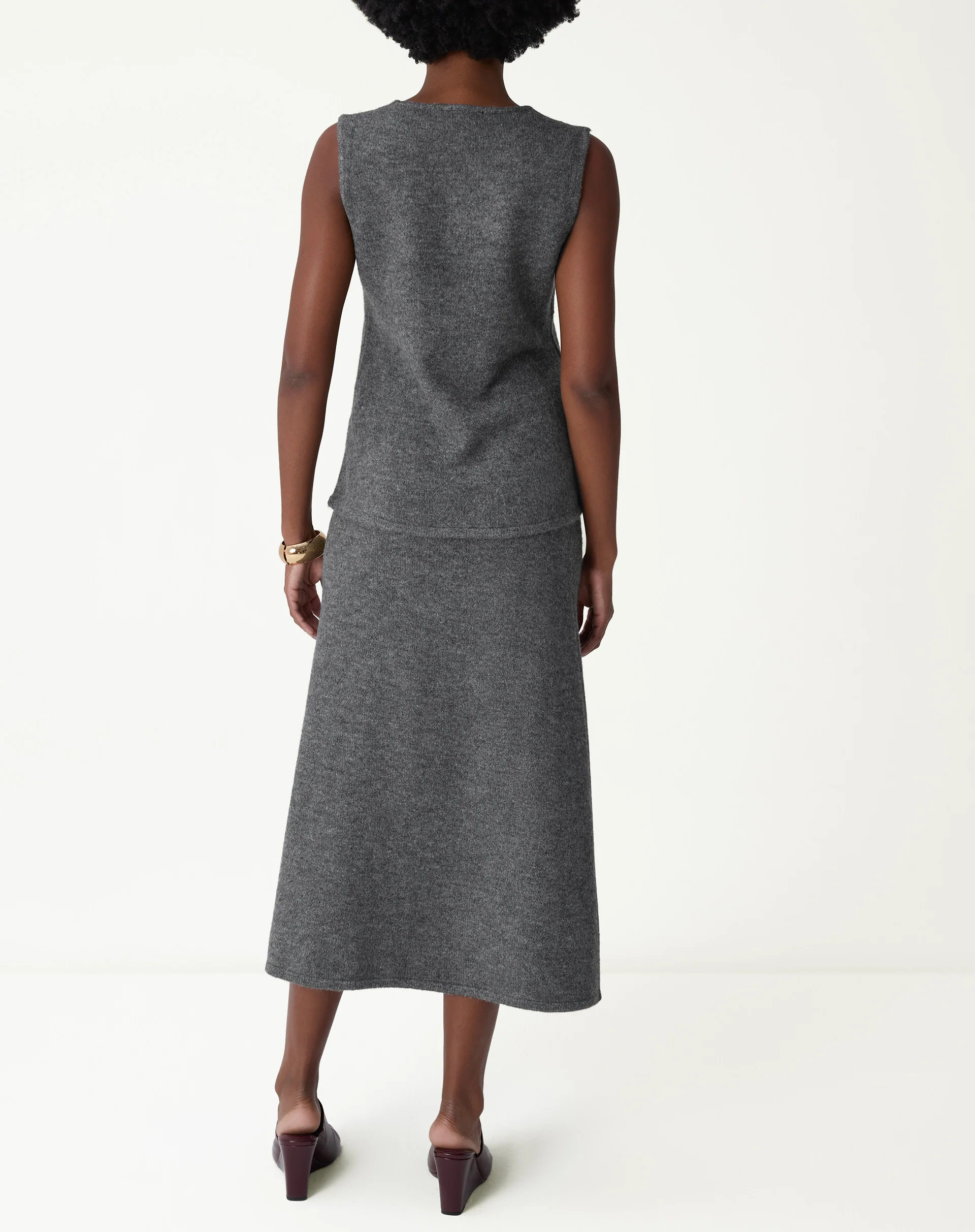 Saia Longa Tricot - Chumbo - Image 3
