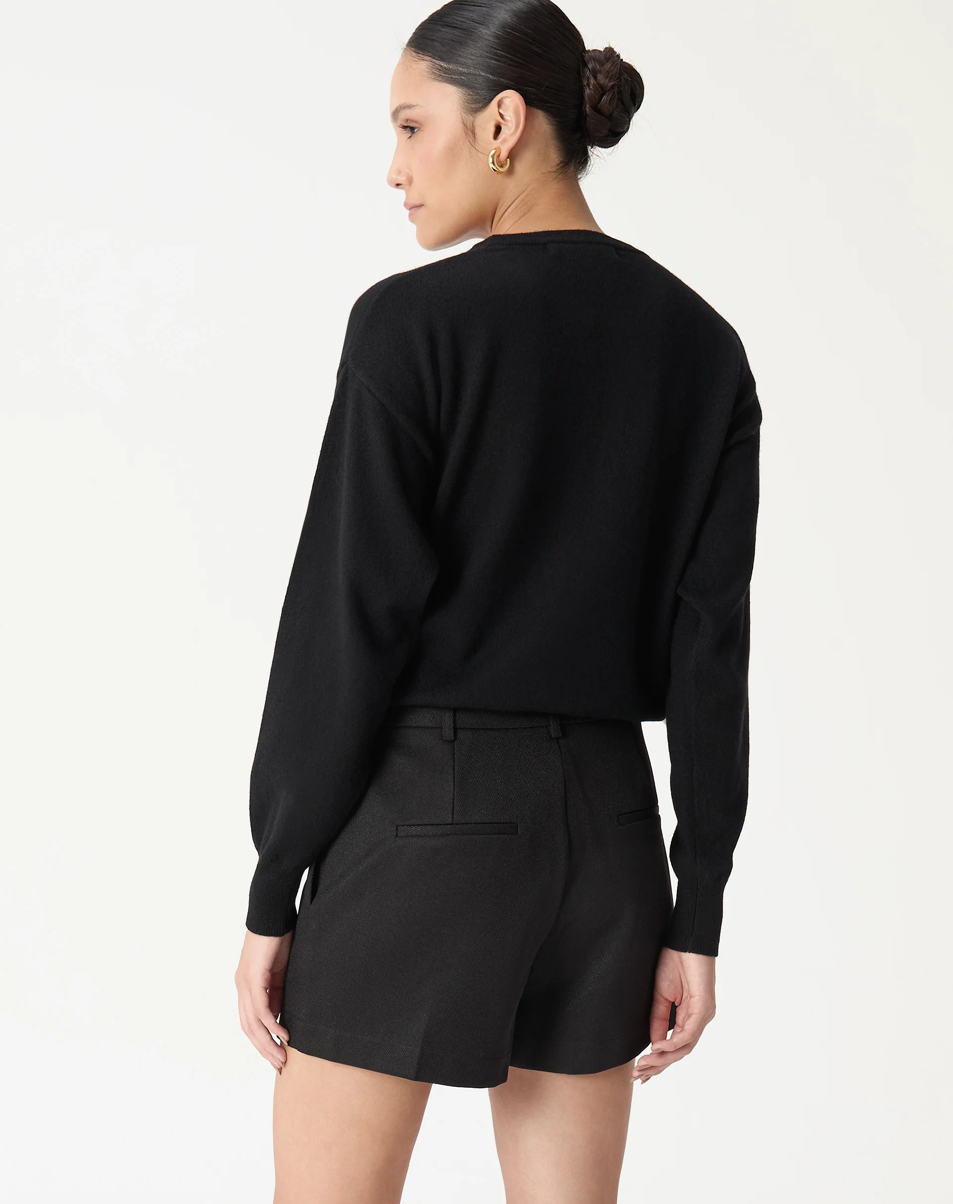 Shorts Cintura Média - Preto - Image 3