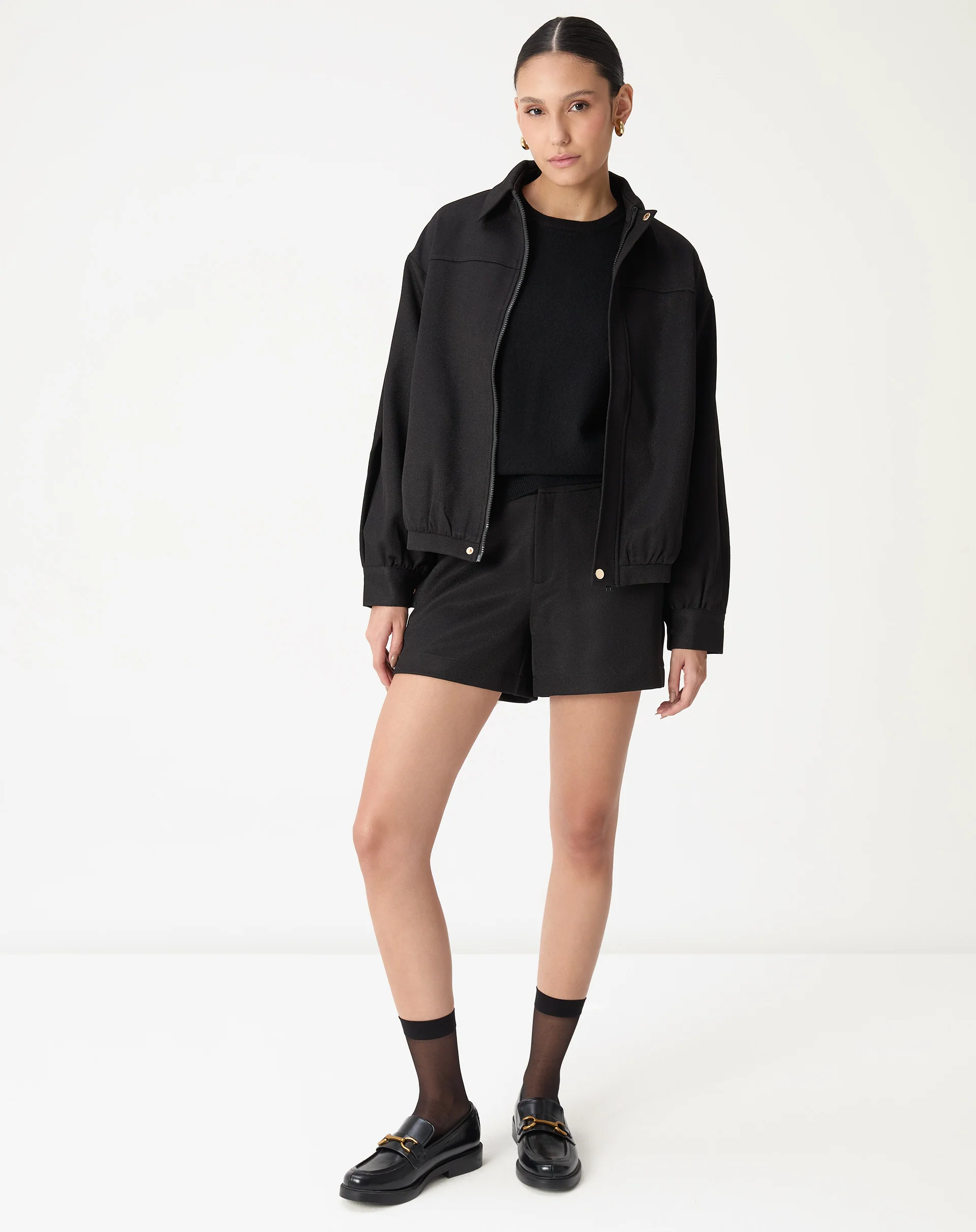 Shorts Cintura Média - Preto - Image 4