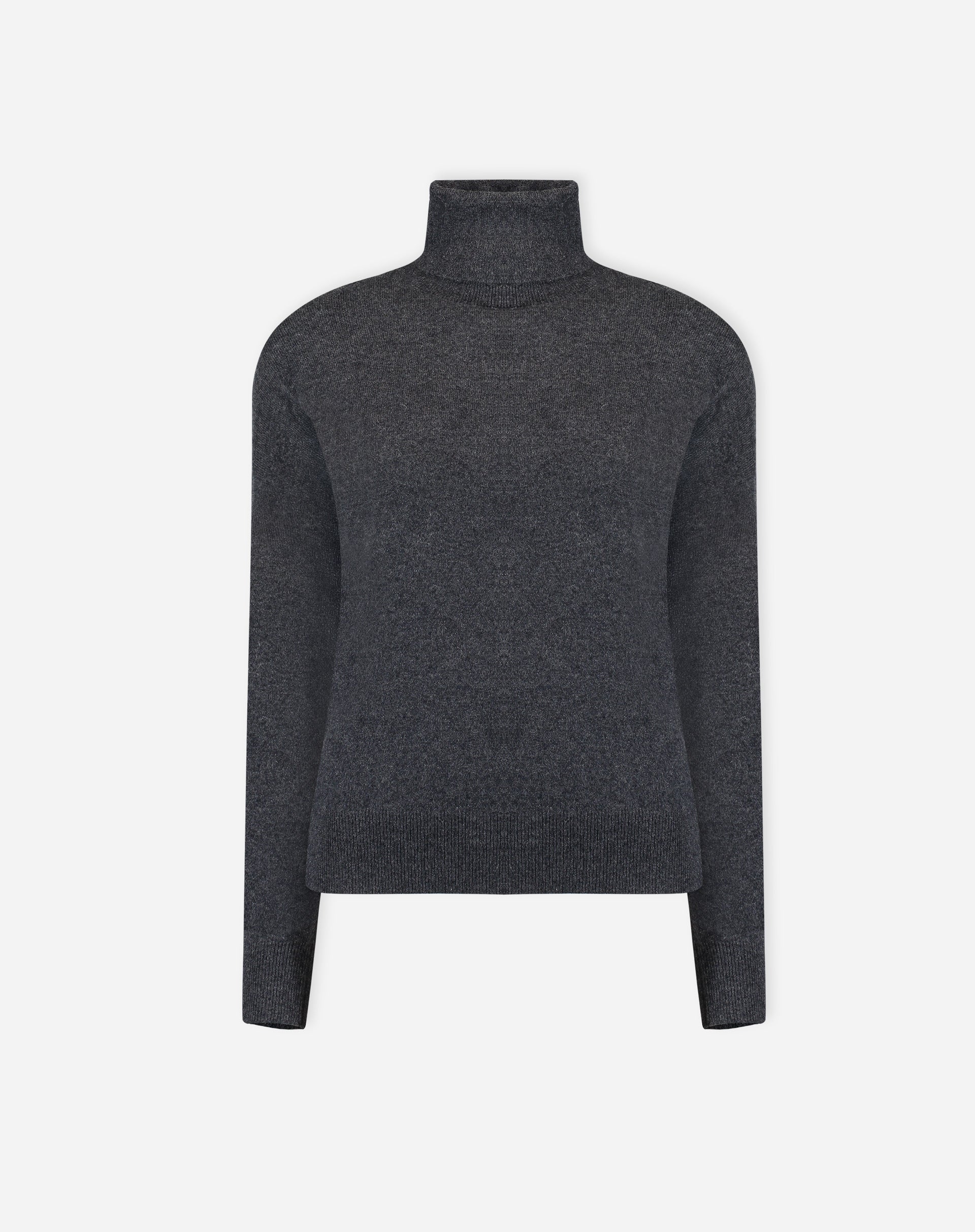 Suéter Cashmere Deluxe Gola Alta  - Cinza Mescla Escuro - Image 6