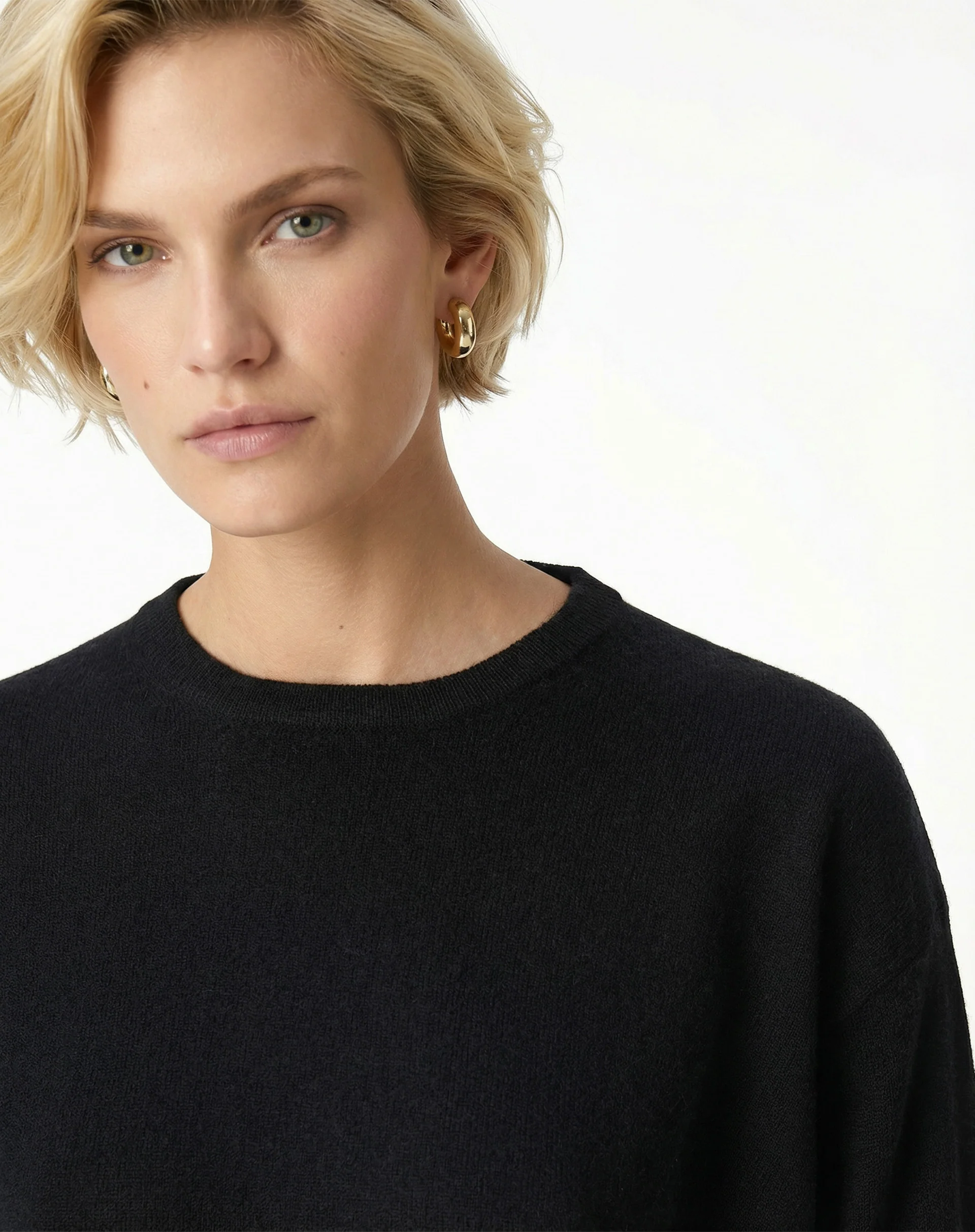 Suéter Cashmere Deluxe Gola Careca - Preto - Image 3