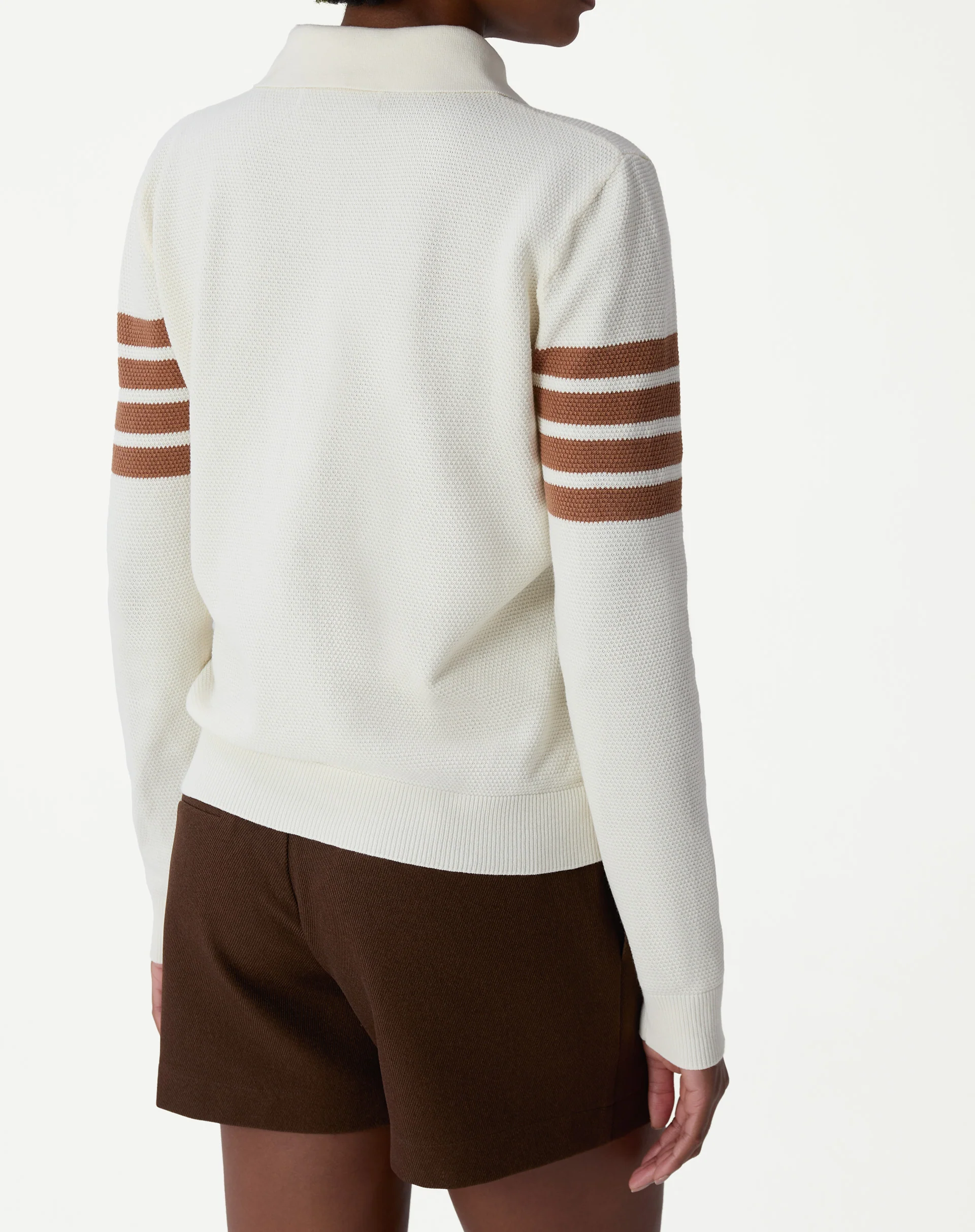 Suéter Gola Polo Manga Longa Listrado - Off White - Image 5