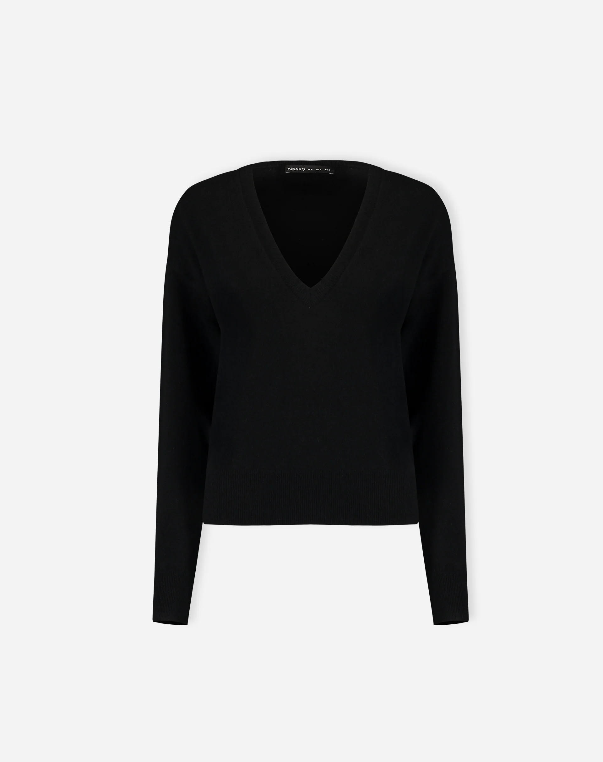 Suéter Cashmere Deluxe Gola V - Preto - Image 6
