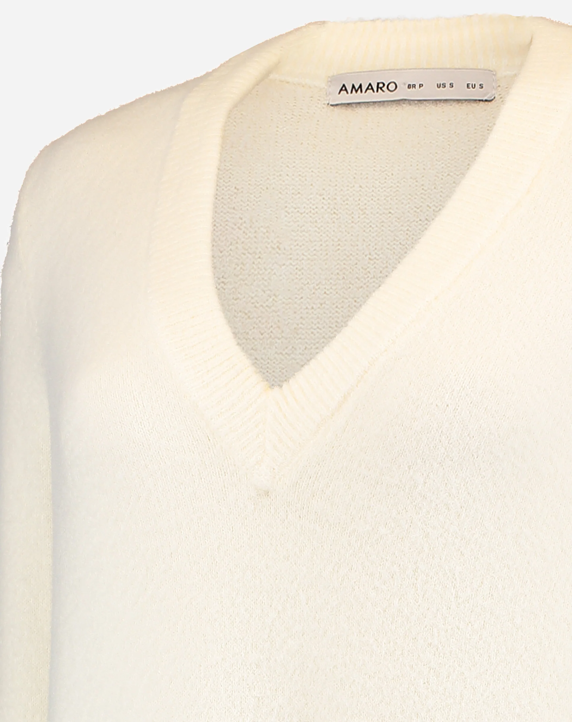 Vestido Mídi Tricot Manga Longa - Off White - Image 6