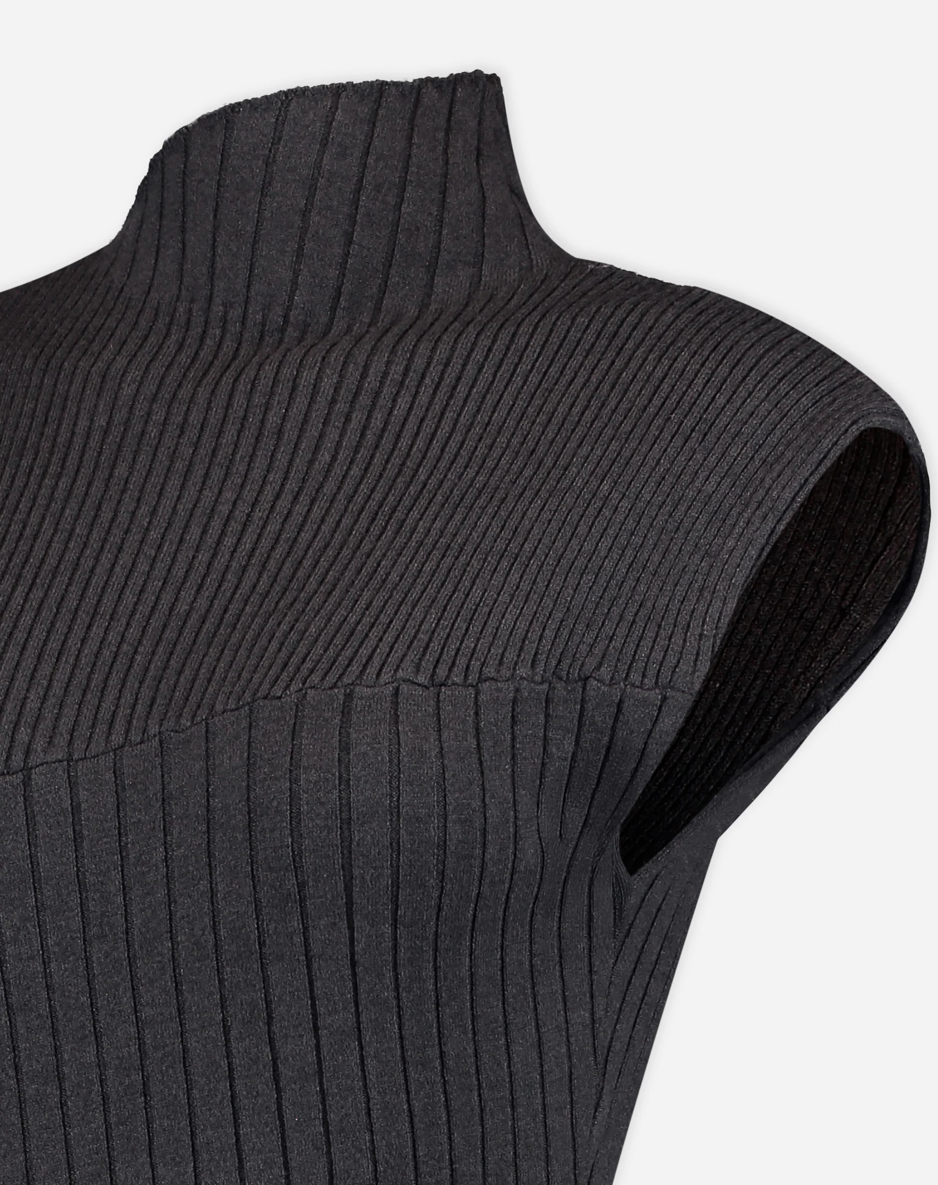 Vestido Midi Tricot Rib - Cinza Mescla Escuro - Image 9